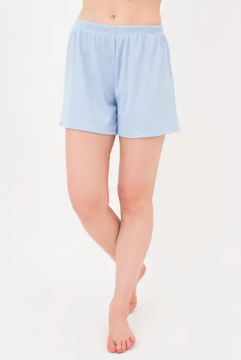 Шорты женские в рубчик RIB 4209/010 Giulia (light blue), голубой