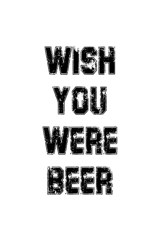 Футболка з принтом "Wish you were beer" T-SHIRT MEN UNIQUE PRINT 4601/010 white M00042, білий