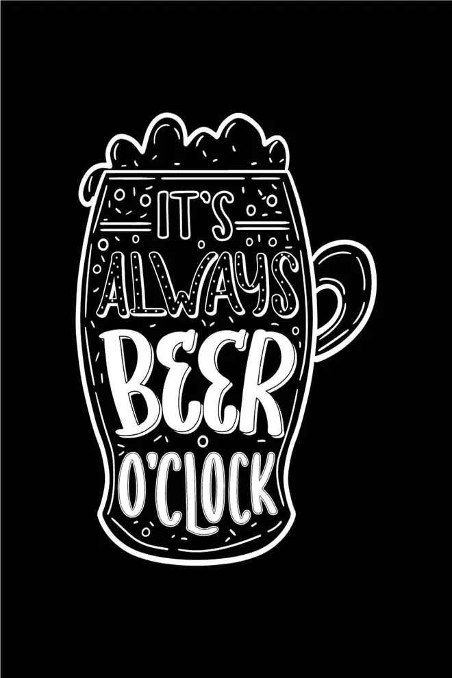 Футболка з принтом "Beer" T-SHIRT MEN UNIQUE PRINT 4601/010 black M00045, чорний