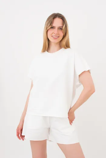 Женская футболка-кимоно из хлопка STREET STYLE 4814/180 Giulia (milk), белый