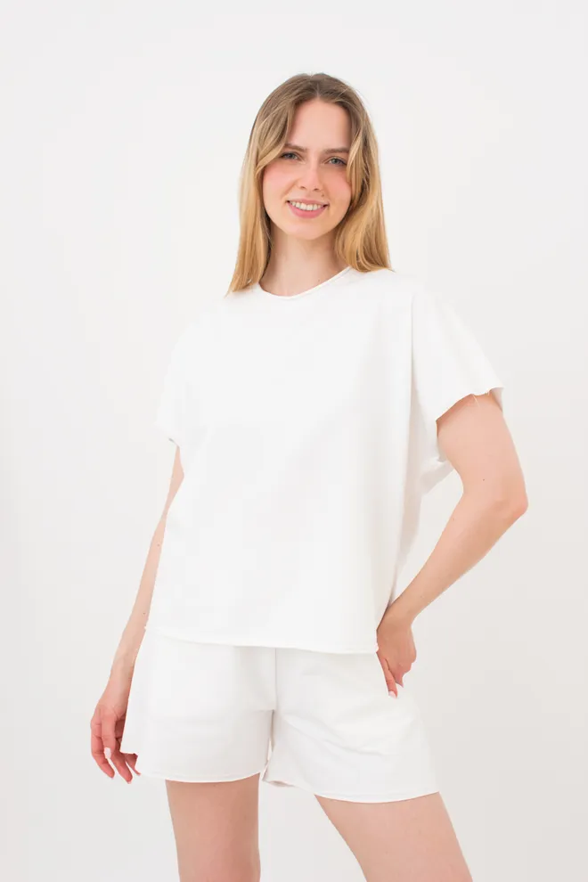 Женская футболка-кимоно из хлопка STREET STYLE 4814/180 Giulia (milk), белый