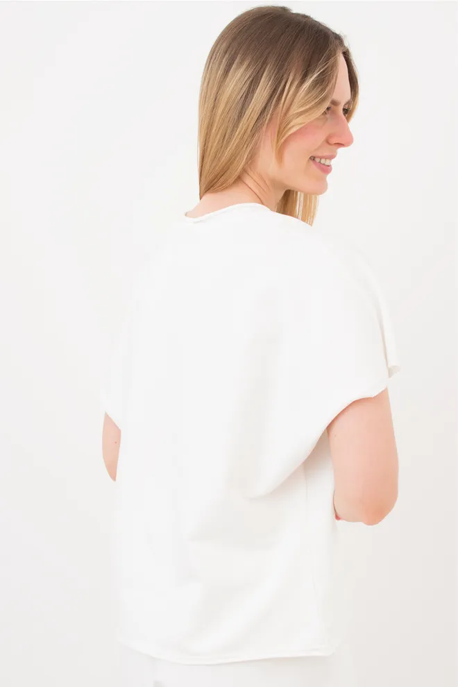 Женская футболка-кимоно из хлопка STREET STYLE 4814/180 Giulia (milk), белый