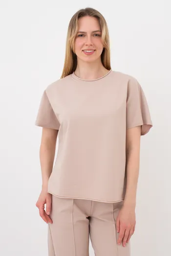 Женская футболка-кимоно из хлопка STREET STYLE 4814/180 Giulia (nudе), бежевый