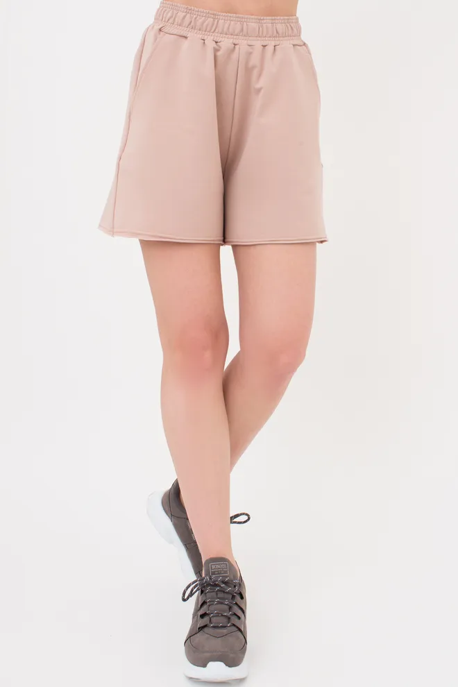 Женские шорты с необработанным краем STREET STYLE 4204/180 Giulia (dark beige), бежевый