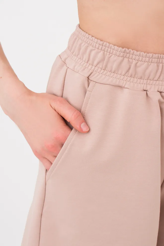 Женские шорты с необработанным краем STREET STYLE 4204/180 Giulia (dark beige), бежевый