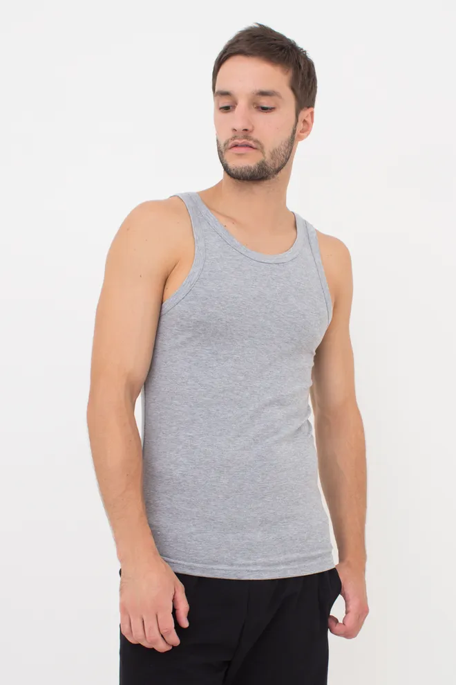 Майка мужская хлопковая 30801/60 Giulia (grey melange), серый