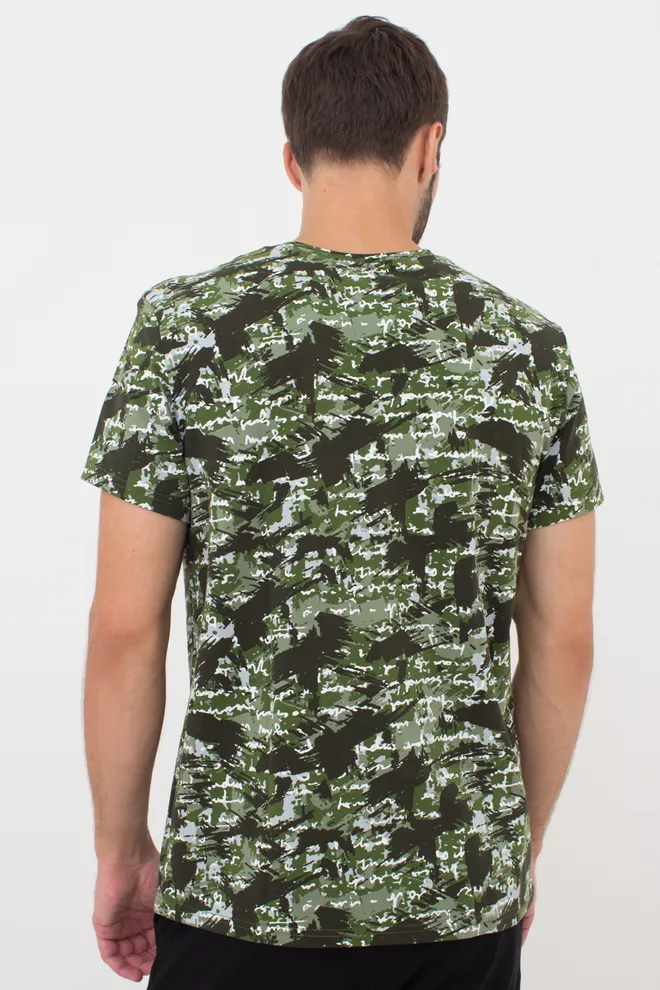Футболка мужская Adam 49/409/010 Giulia (camouflage khaki), зелёный