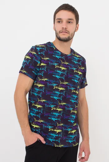 Футболка мужская Adam 49/409/010 Giulia (purple/shark), фиолетовый Футболка мужская Adam 49/409/010 Giulia (purple/shark), фиолетовый