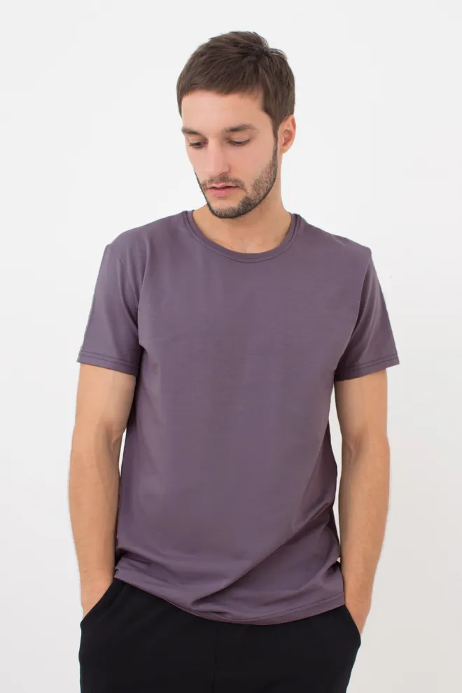 Футболка мужская T-SHIRT CLASSIC MEN 4601/010 Giulia (muted mauve), фиолетовый