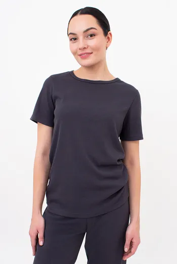 Футболка женская в рубчик RIB 4804/010 Giulia (graphite), серый