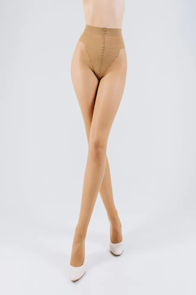 Колготки со швом Chic bikini 20 den Giulia (daino/nero)