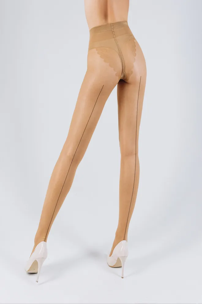 Колготки со швом Chic bikini 20 den Giulia (daino/nero)