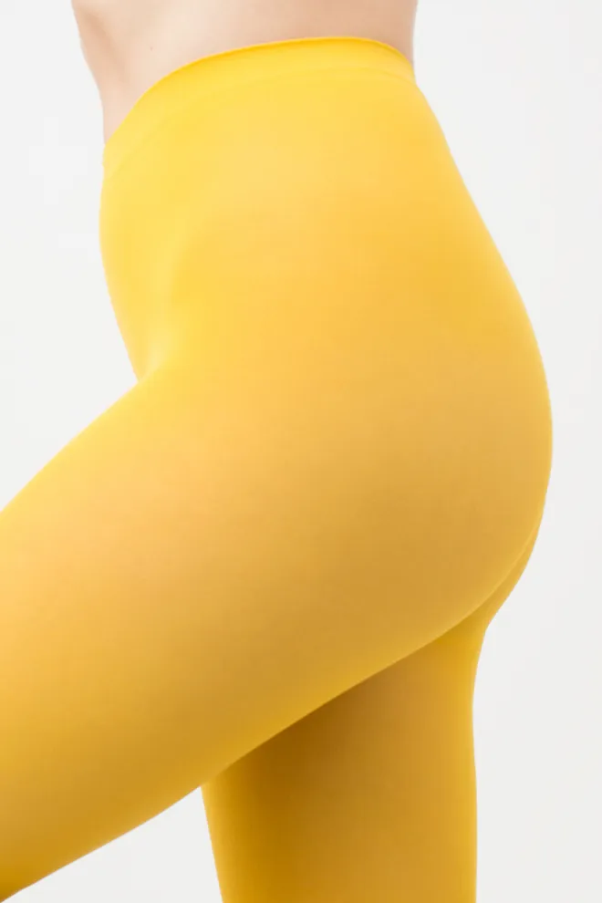 Цветные колготки из микрофибры Blues 70 den Giulia (yellow moon)