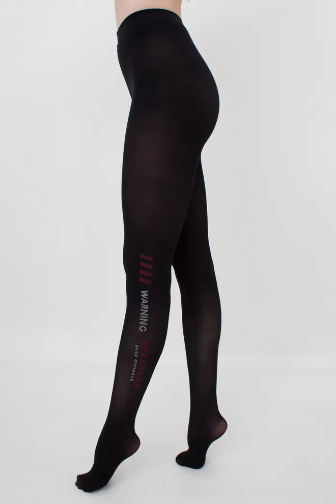 Колготки с надписью Splash 70 den model 4 (nero), черный