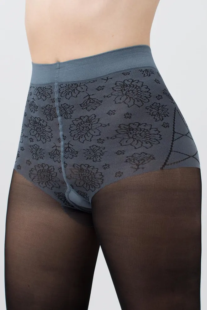 Колготки с рисунком Sapphire 40 den Giulia (nero/stormy weather)