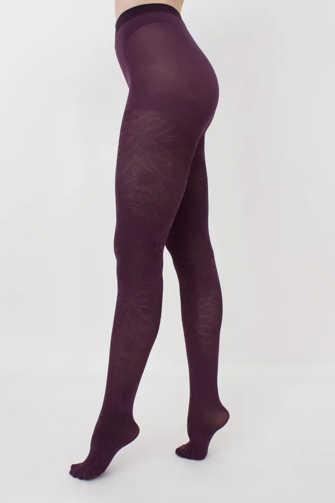 Колготки с рисунком Stem 60 den model 1 Giulia (blackberry wine), фиолетовый