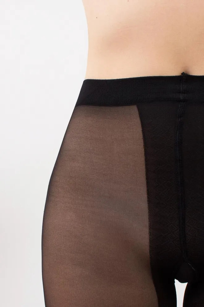 Колготки с имитацией чулок Enjoy melange 60 den model 4 Giulia (dark grey melange)