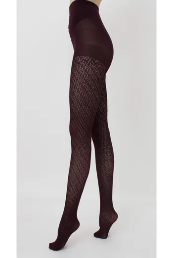 Теплые хлопковые колготки с рисунком Rio 150 den model 9 Giulia (marsala)
