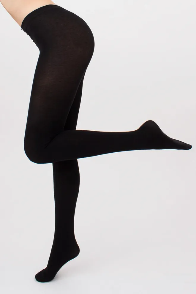 Теплые хлопковые колготки Delicate cotton 150 den Giulia (nero)