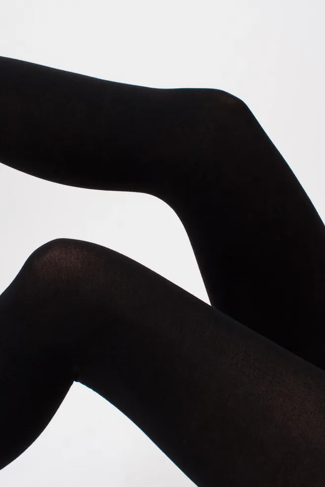 Теплые хлопковые колготки Delicate cotton 150 den Giulia (nero)