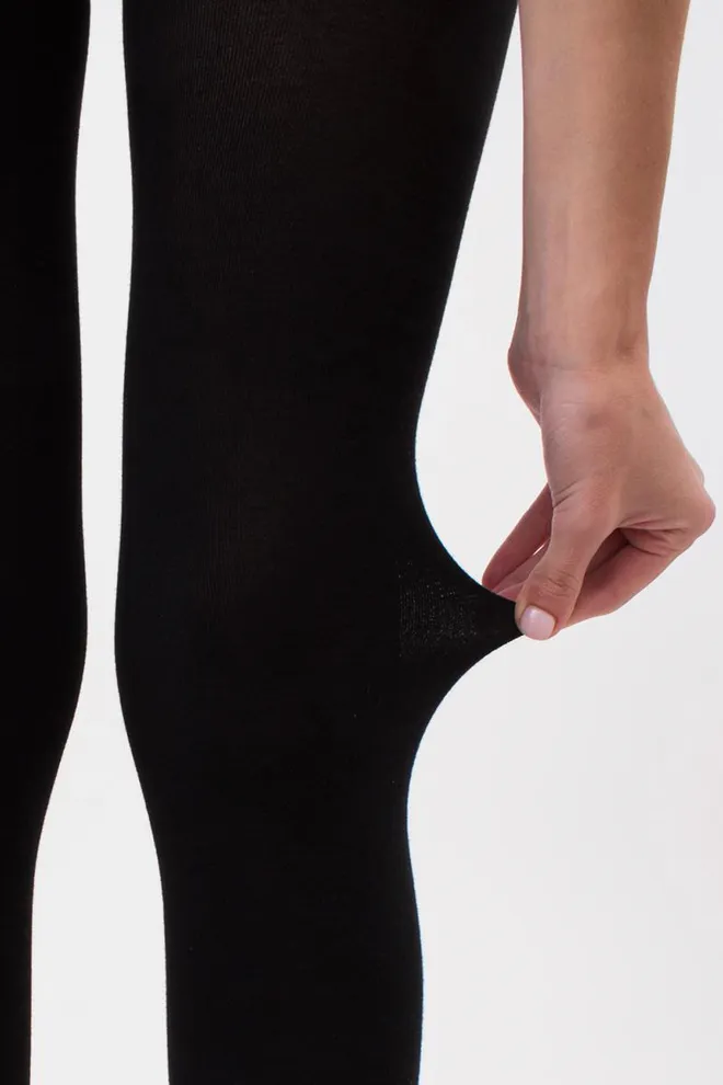 Теплые хлопковые колготки Delicate cotton 150 den Giulia (nero)