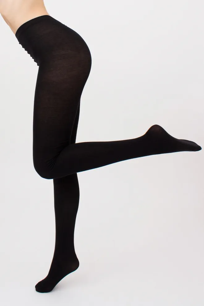 Теплые хлопковые колготки Lucky cotton 200 den Giulia (nero), черный