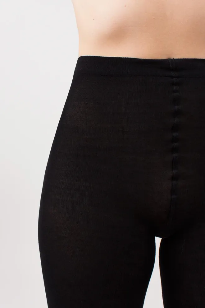 Теплые хлопковые колготки Lucky cotton 200 den Giulia (nero), черный