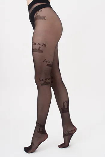 Женские колготки с названиями городов Украины CITY 20 (1) Giulia (nero),черный Женские колготки с названиями городов Украины CITY 20 (1) Giulia (nero),черный
