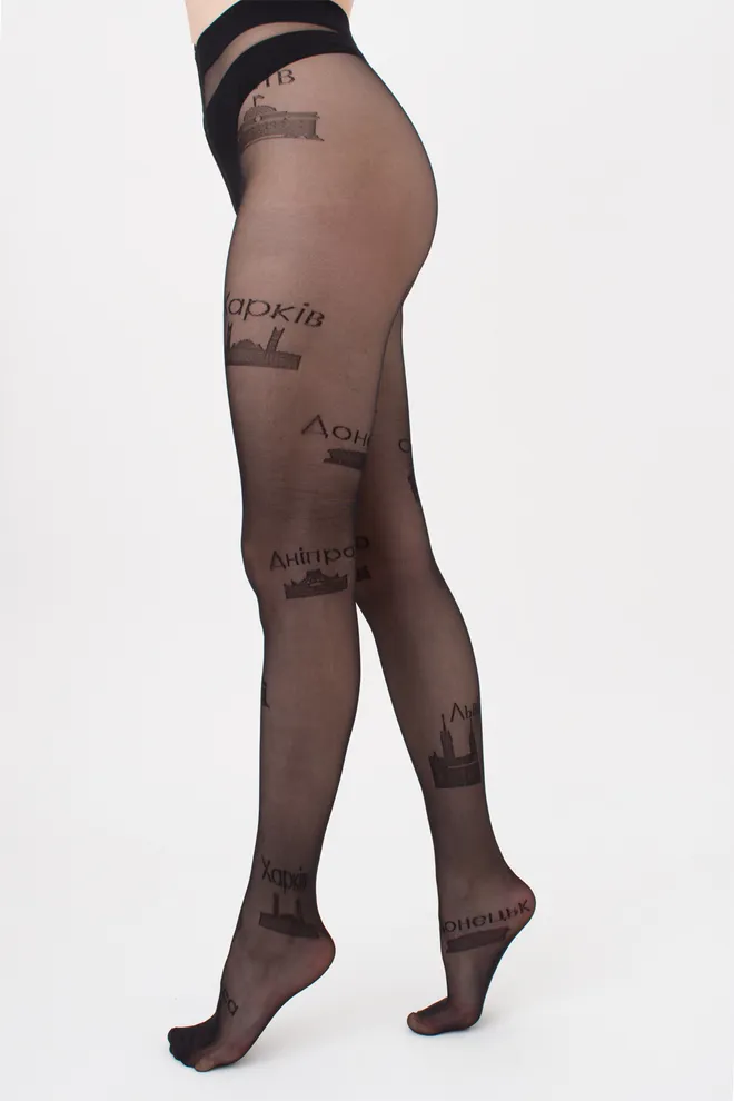 Женские колготки с названиями городов Украины CITY 20 (1) Giulia (nero),черный