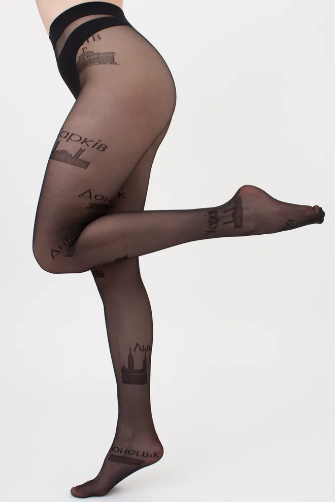 Женские колготки с названиями городов Украины CITY 20 (1) Giulia (nero),черный