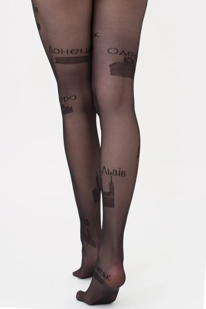 Женские колготки с названиями городов Украины CITY 20 (1) Giulia (nero),черный