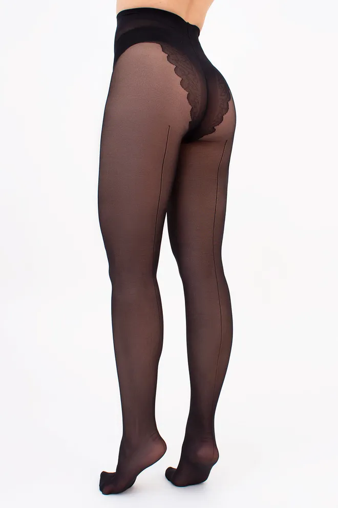 Колготки со швом CHIC BIKINI 20 Giulia (nero), черный