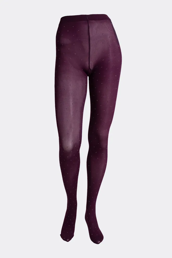 Колготки с люрексом EVELYN 60 (2) Giulia (port wine), бордовый