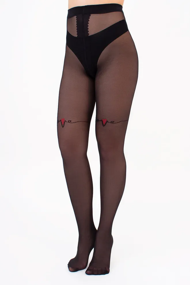 Колготки с надписью FOXY 20 (1) Giulia (nero), черный