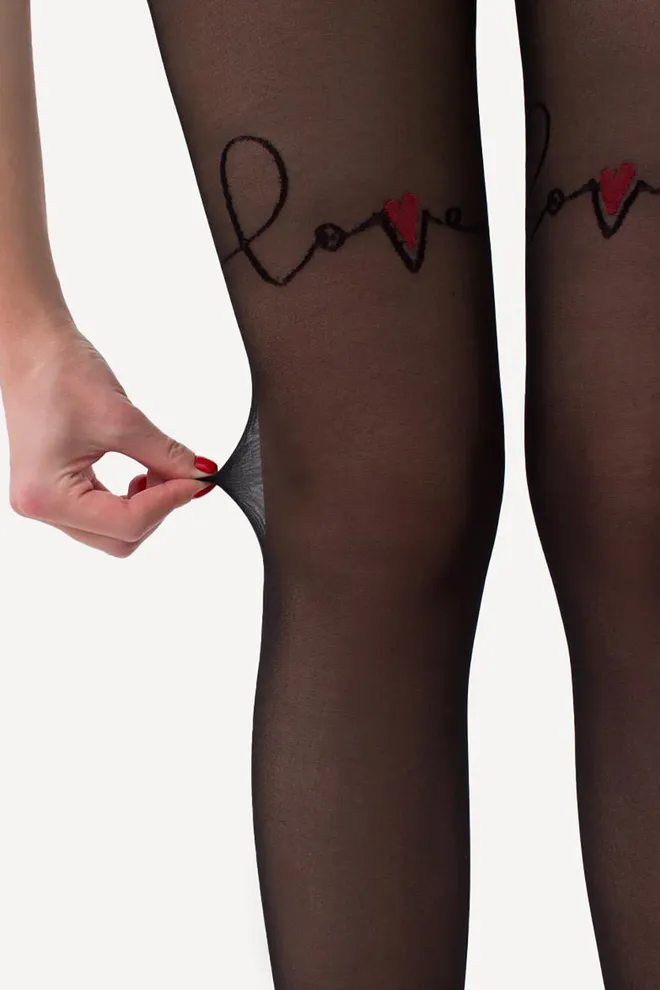 Колготки с надписью FOXY 20 (1) Giulia (nero), черный