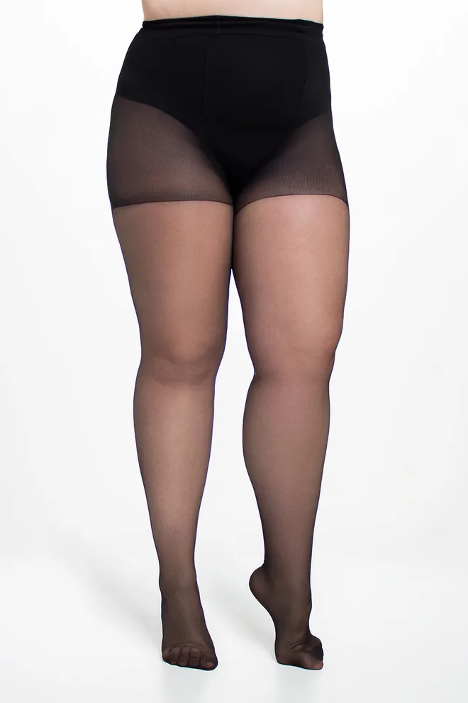 Класичні колготки великих розмірів MOLLY 20 Giulia (nero), чорний