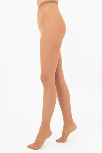 Колготки матовые с эффектом микротюли HUSH 40 (6) Giulia (caramel), бежевый