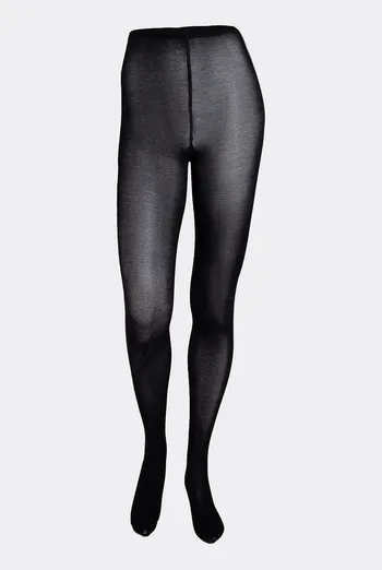 Колготки теплые из хлопка MICROCOTTON 100 Giulia (nero), черный