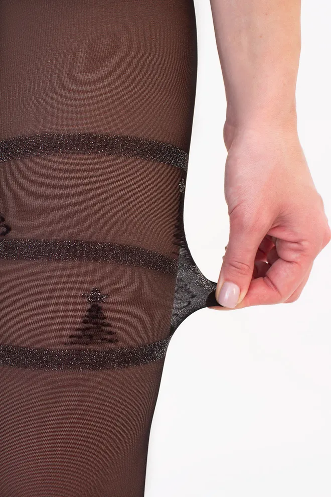 Колготки с рисунком и люрексом OBSESSION 20 (3) Giulia (nero), черный