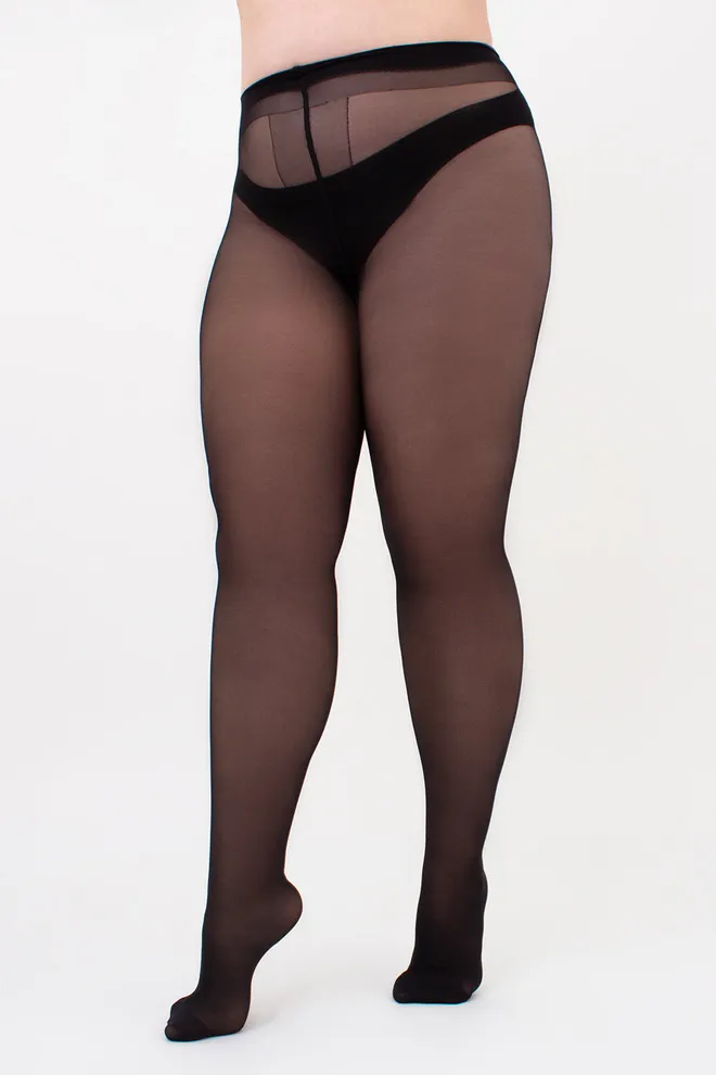 Классические колготки больших размеров POSITIVE FIT 40 Giulia (nero), черный