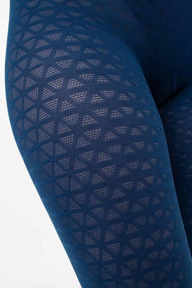 Колготки с геометрическим узором RIANNA 60 (6) Giulia (navy peony), синий