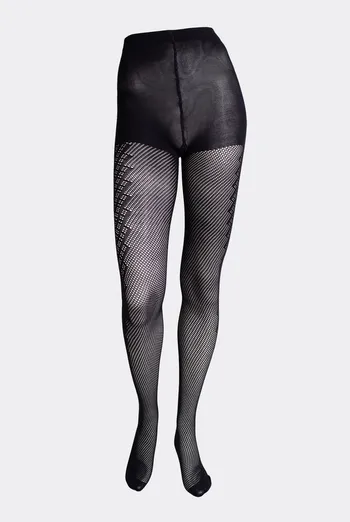 Колготки с геометрическим рисунком SATY RETE 100 (7) Giulia (nero), черный Колготки с геометрическим рисунком SATY RETE 100 (7) Giulia (nero), черный