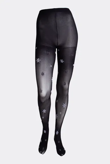 Фантазийные колготки SNOWFLAKE Giulia (nero), черный