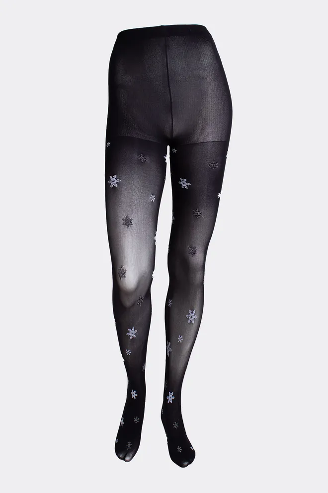 Фантазийные колготки SNOWFLAKE Giulia (nero), черный