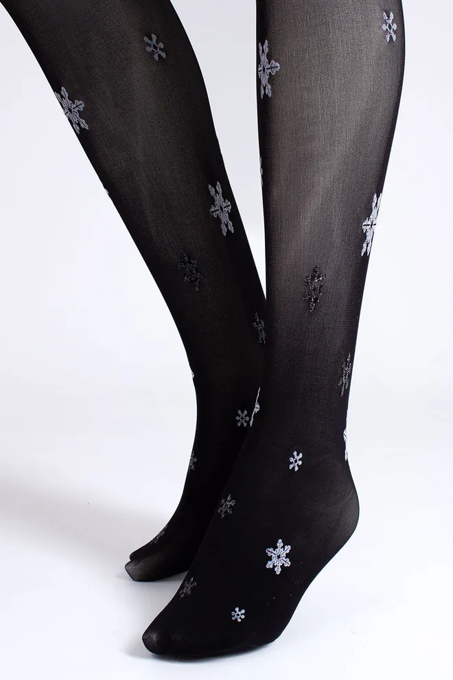 Фантазийные колготки SNOWFLAKE Giulia (nero), черный