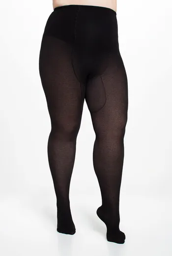 Теплые колготки больших размеров и укороченной длины MOLLY 200 (1) Giulia (nero), черный
