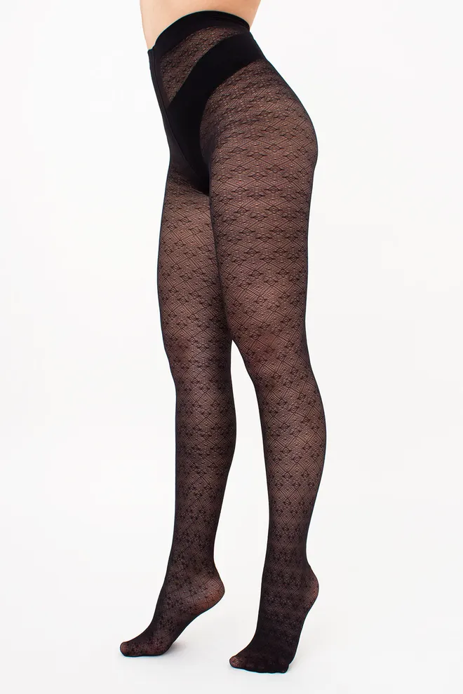 Колготки с ажурным рисунком TISSUE 20 (2) Giulia (nero), черный