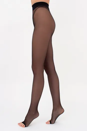 Классические колготки с открытым носком TOE 15 Giulia (nero), черный