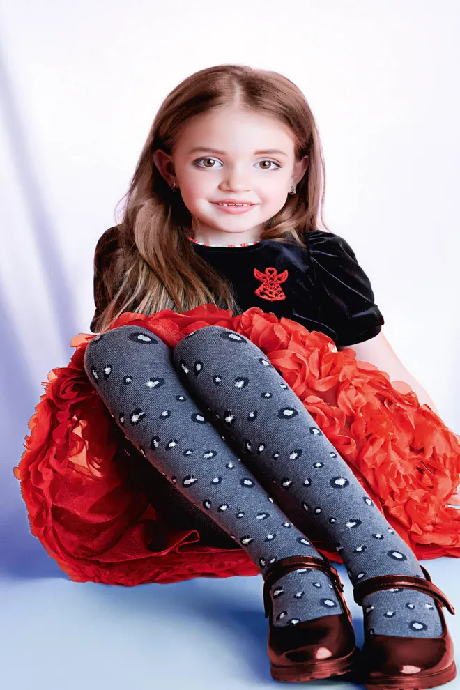 Детские колготки с рисунком Mia melange model 3 Giulia (dark grey melange)