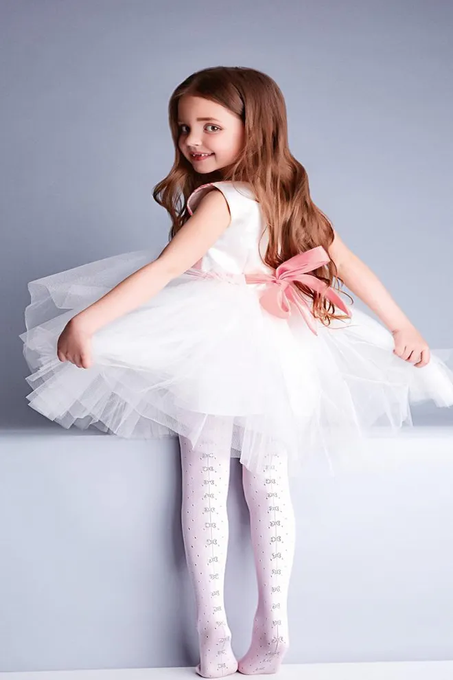 Детские колготки с бантиками Alisa model 1 Giulia (bianco)